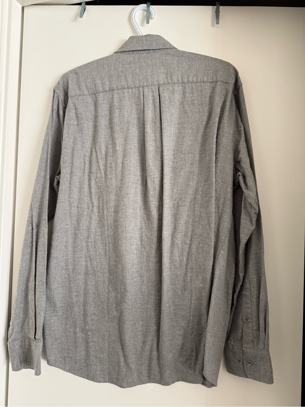 Uniqlo Gray Flannel Long-Sleeve Shirt